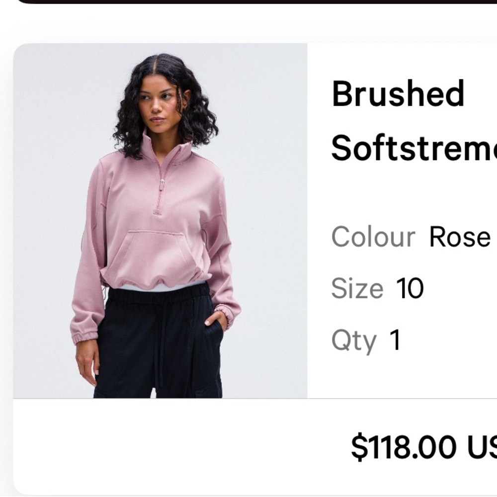 lululemon athletica Rose Pink Sweatshirt
